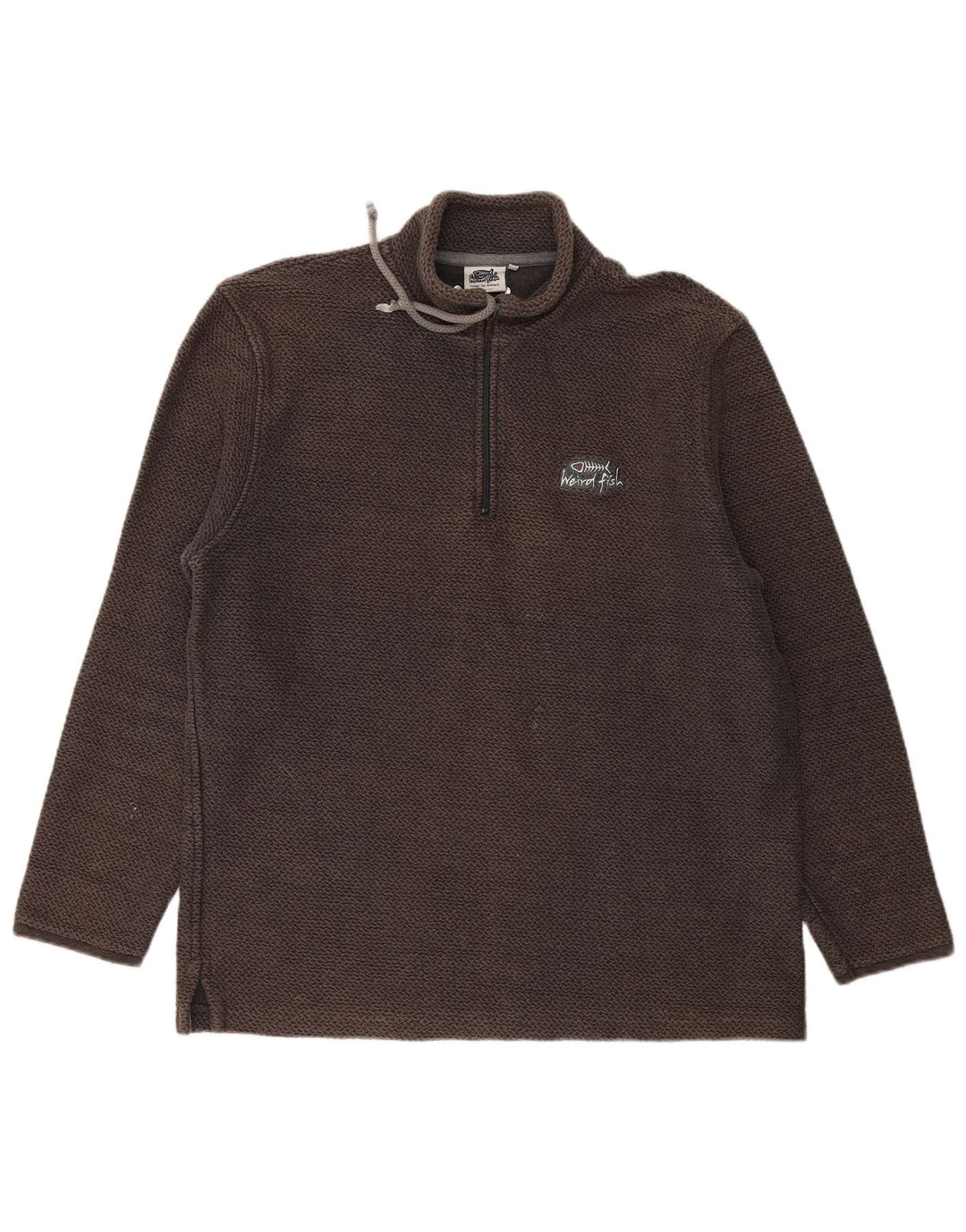 Weird Fish Sudadera Hombre con Cremallera y Cuello Jersey XL Algodón Gris