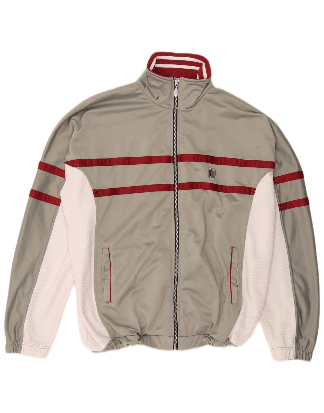 ASICS Chaqueta de chándal para hombre XL Gris Colorblock Poliéster