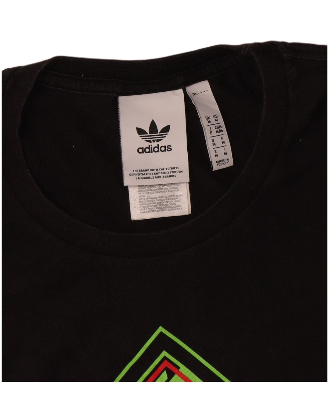 Adidas - Camiseta gráfica para hombre, talla mediana, algodón negro