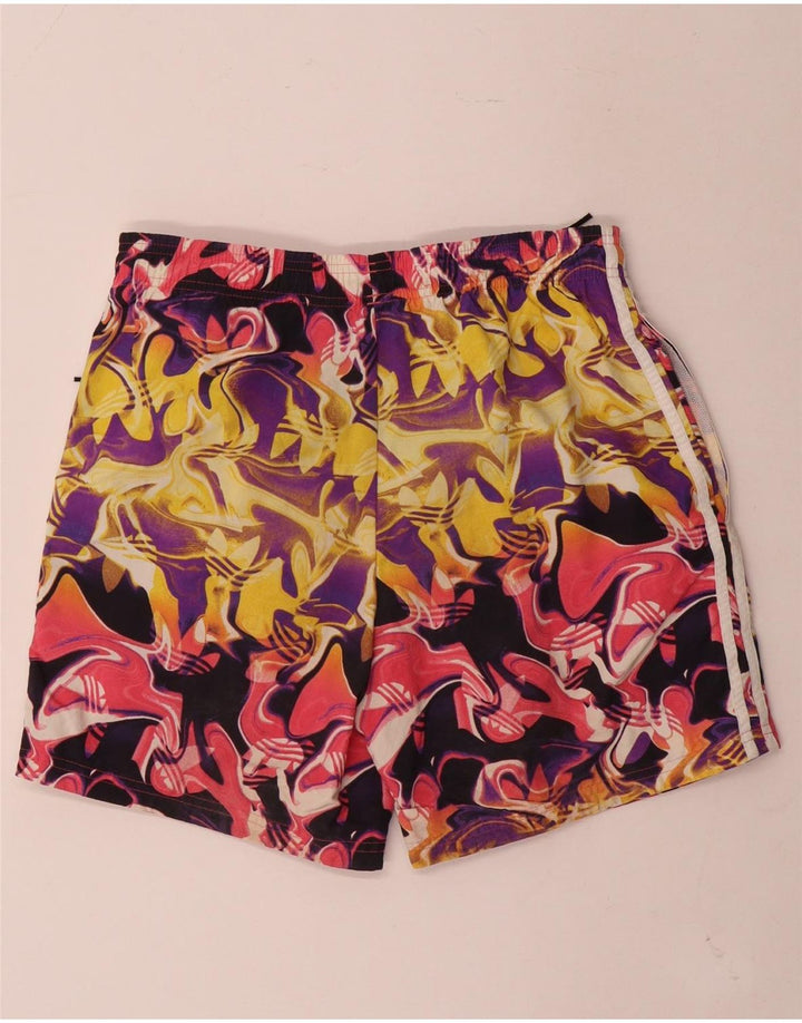 Adidas - Pantalones cortos deportivos con estampado abstracto para hombre, nailon multicolor