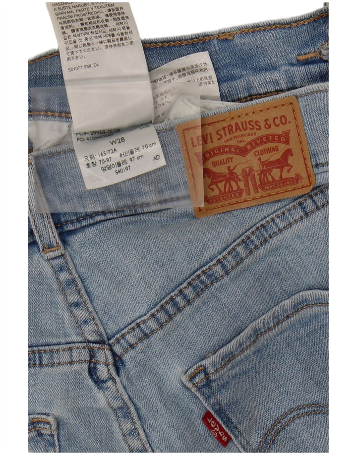 LEVI'S Womens Bermuda Denim Shorts W28 Medium Blue Cotton
