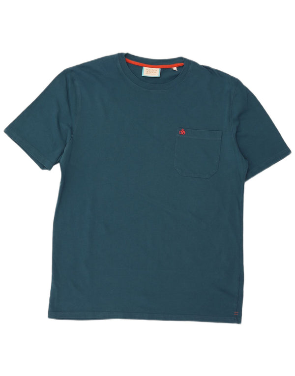 Scotch & Soda Camiseta Hombre Top XL Azul Algodón