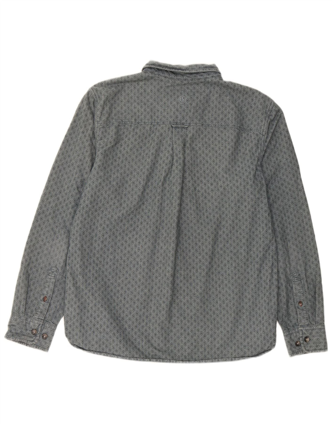 Camisa de hombre Fat Face Grande de algodón geométrico gris