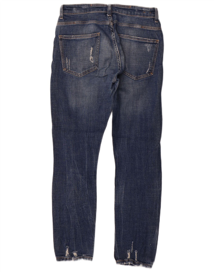ZARA Vaqueros ajustados desgastados para hombre EU 40 Medium W31 L30 Algodón azul