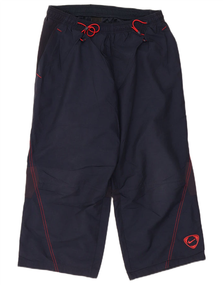 NIKE Hombre Capri Pantalones De Chándal Medium Azul Marino Colorblock Nylon