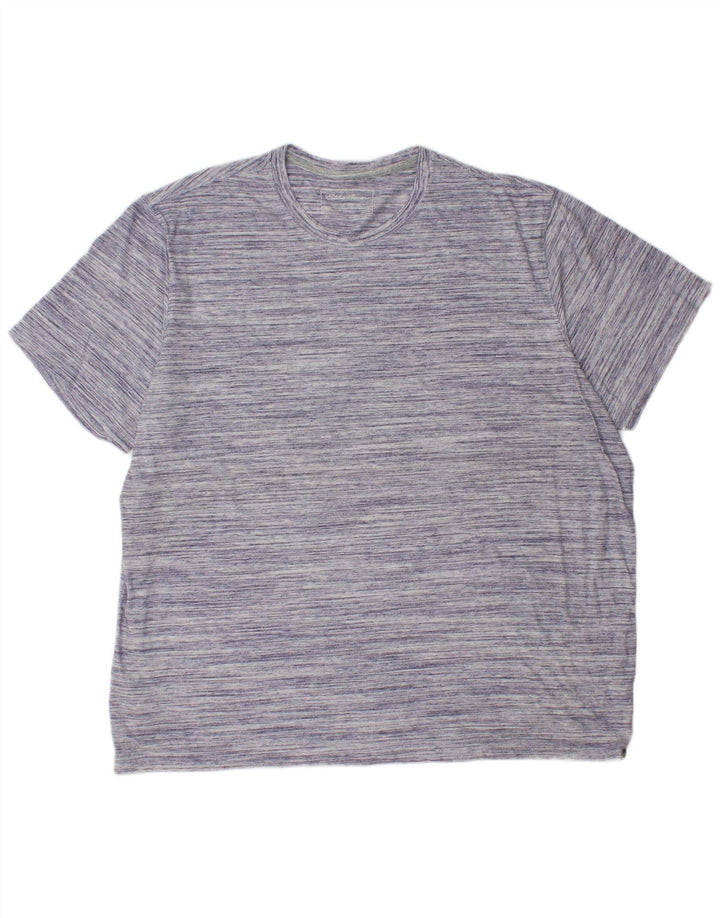 EDDIE BAUER Camiseta para hombre Top 2XL Algodón moteado morado
