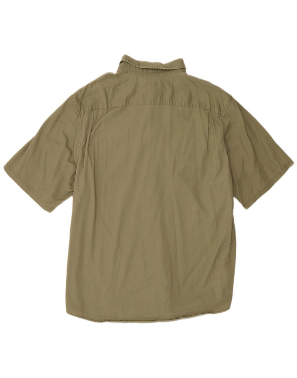 Wrangler Camisa Manga Corta Hombre XL Caqui Algodón