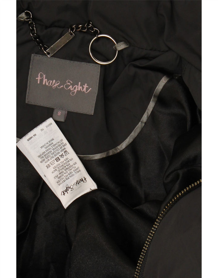 PHASE EIGHT Abrigo acolchado con capucha para mujer UK 8 Small Gris Poliéster