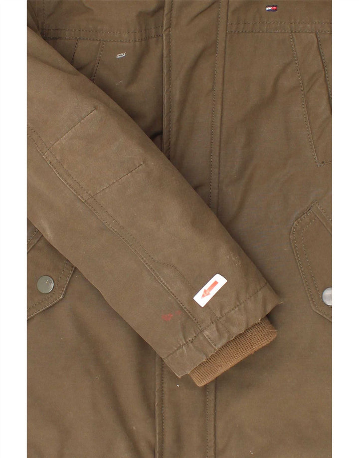 Tommy Hilfiger Parka con capucha para niños 5-6 años Caqui Poliéster
