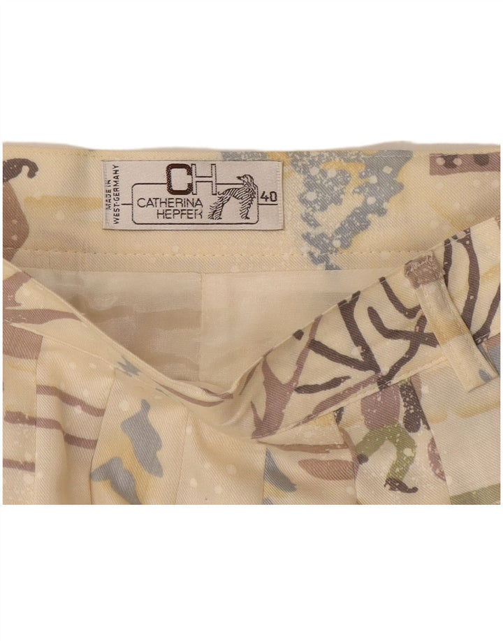 Catherine Hapfer Falda plisada gráfica para mujer EU 40 Medium W27 Beige