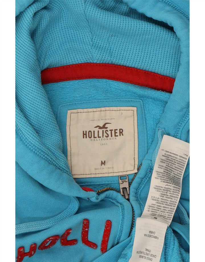 HOLLISTER Suéter con capucha y cremallera gráfica para mujer Reino Unido 40 Algodón azul medio