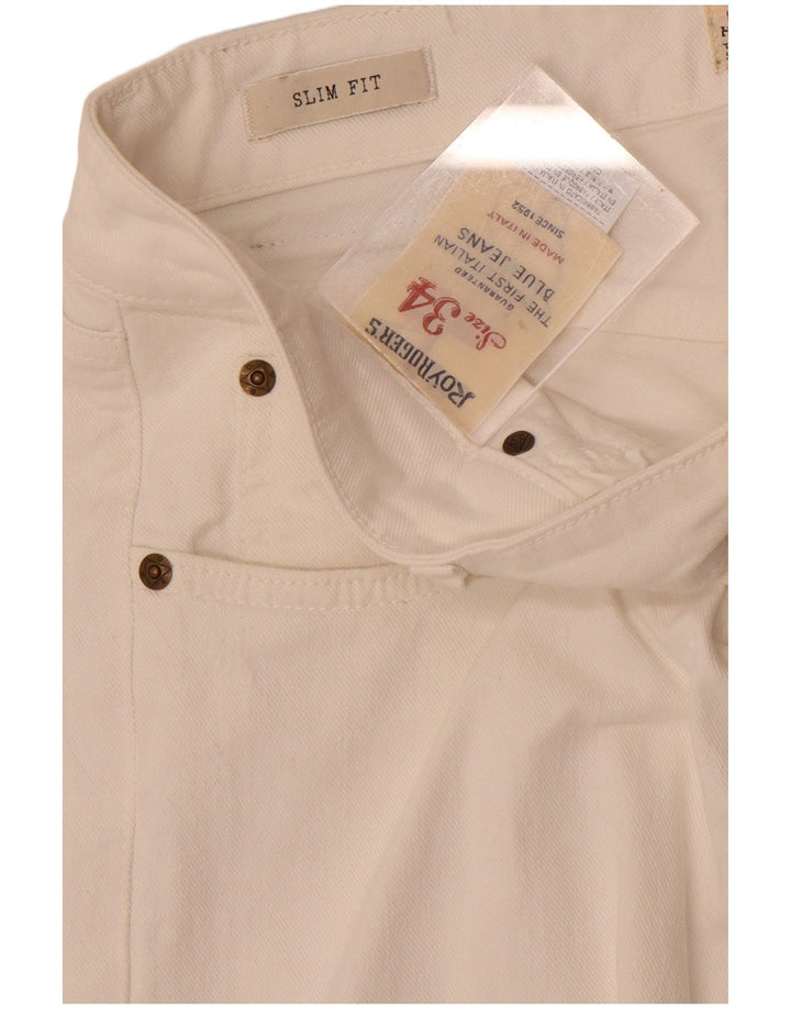 Roy Rogers Vaqueros ajustados para mujer W34 L30 Algodón blanco