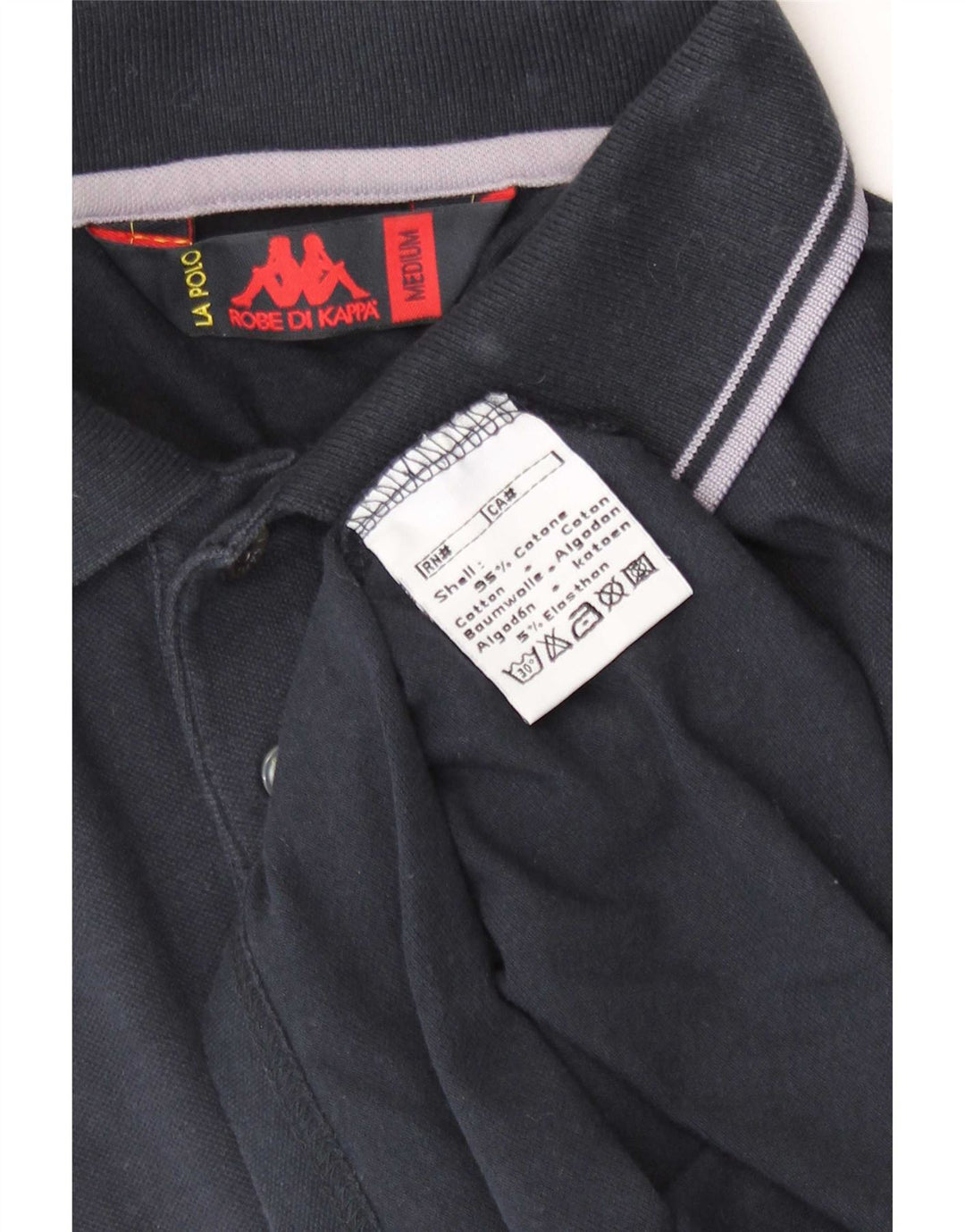 Polo Kappa Hombre Algodón Azul Marino Mediano