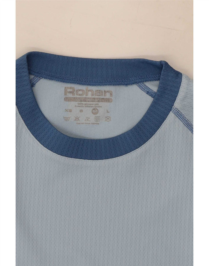 Rohan Hombre Camiseta Top Medium Blue Colorblock