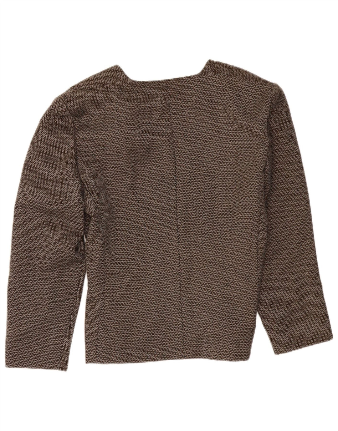 LUISA SPAGNOLI Chaqueta tipo blazer con 1 botón para mujer IT 46 Grande Marrón Geométrico