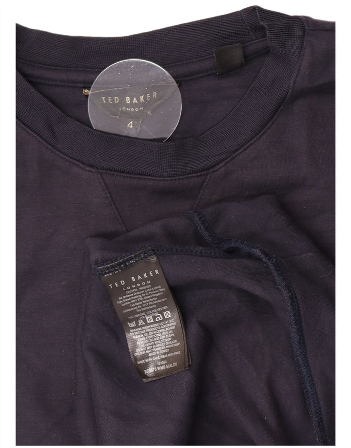 Ted Baker - Sudadera para mujer, talla 4, talla grande, viscosa azul marino
