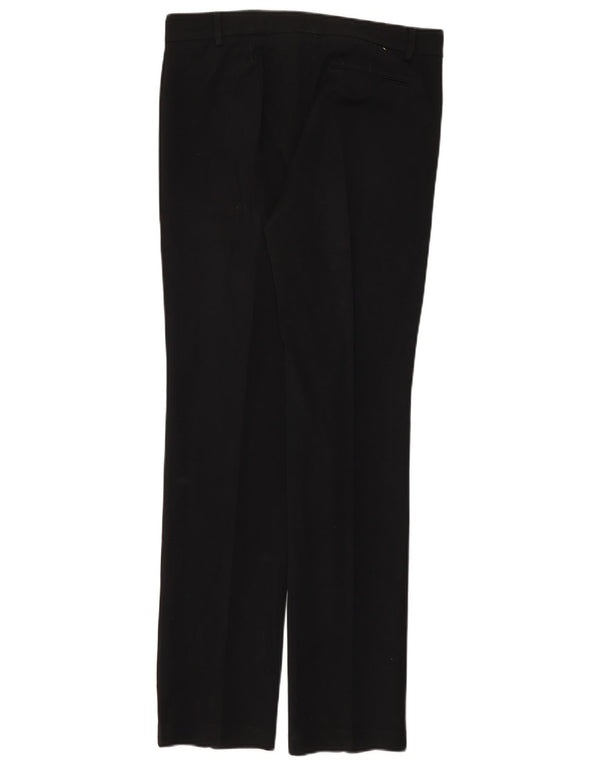 Marks & Spencer Womens Slim Casual Trousers UK 12 Medium W32 L32 Black