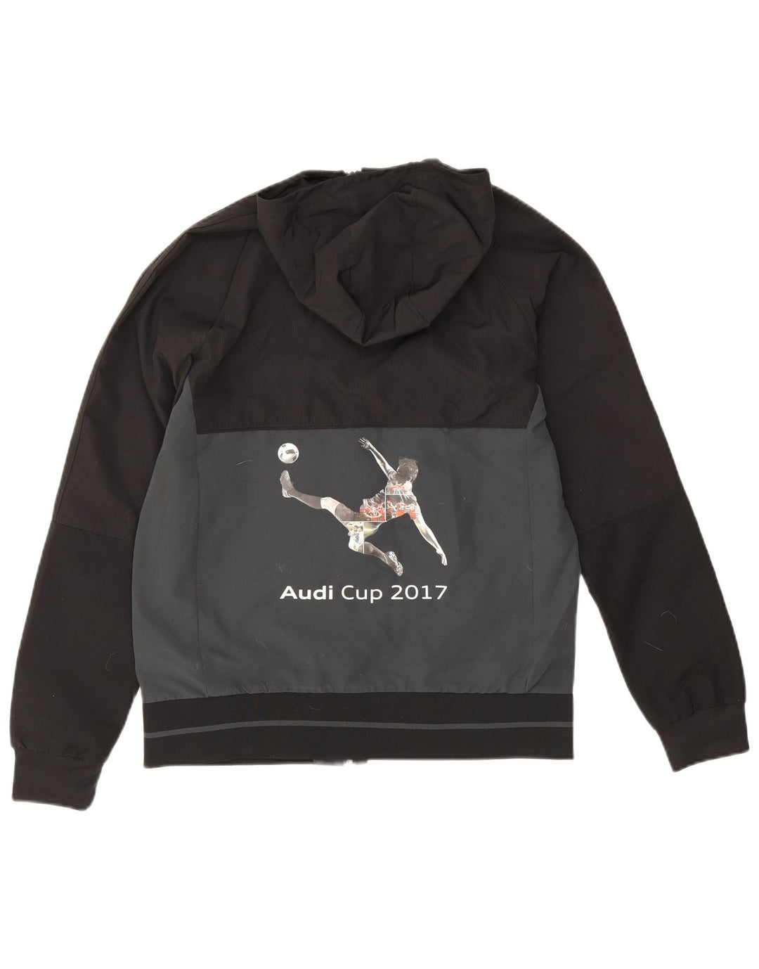 Adidas Chubasquero con capucha para niños 13-14 años Negro Poliéster color block