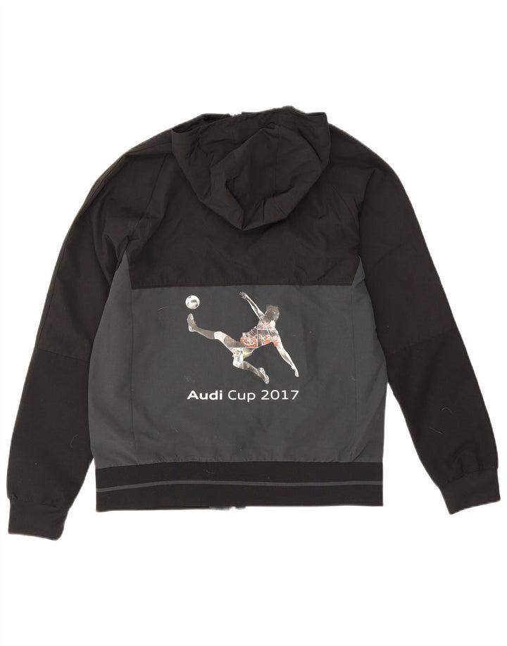 Adidas Chubasquero con capucha para niños 13-14 años Negro Poliéster color block