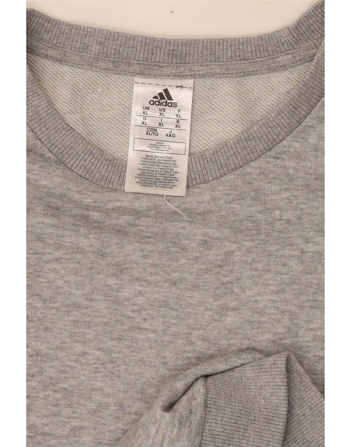 Adidas Hombre Sudadera Jumper XL Gris Algodón Moteado