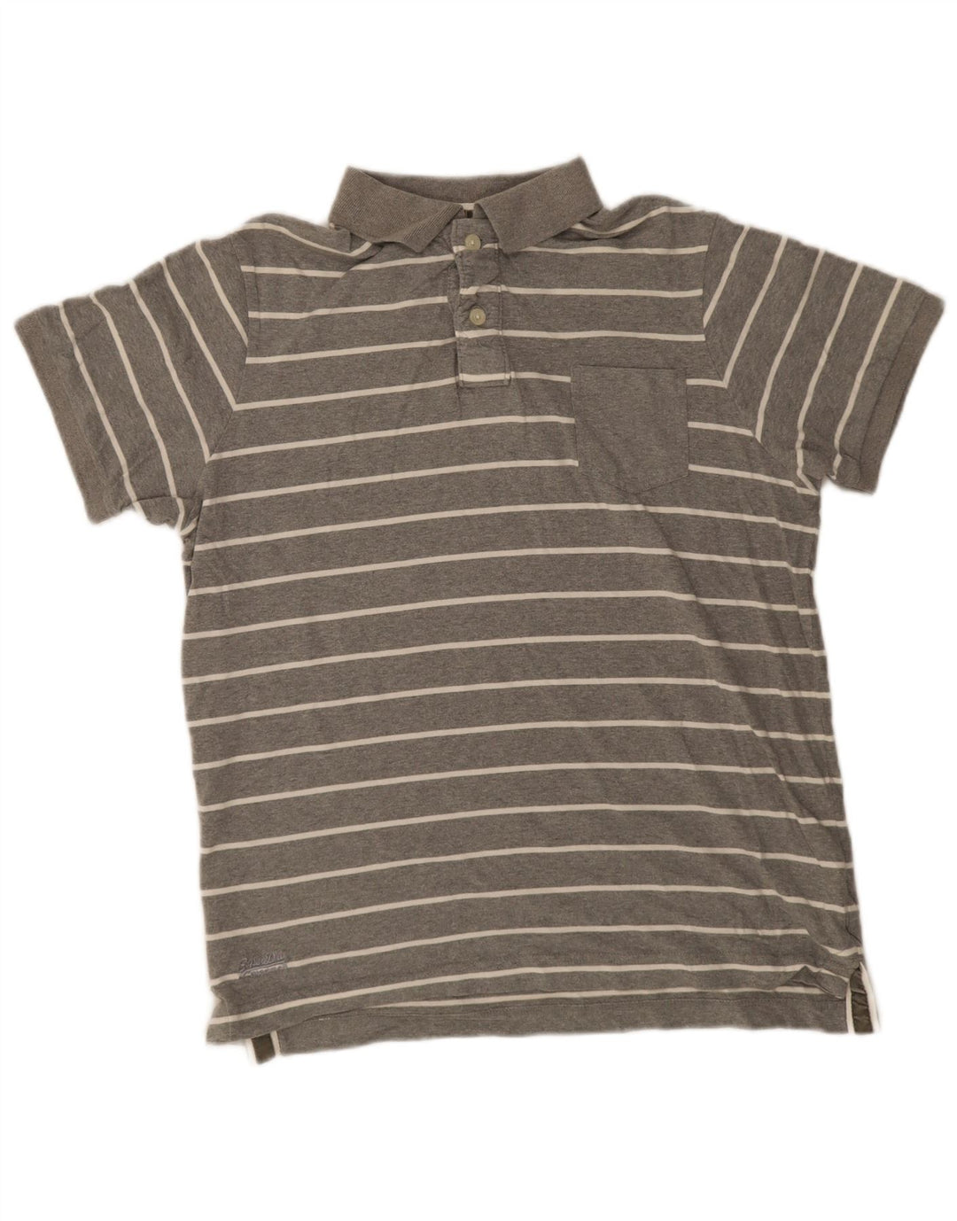 Superdry Polo para hombre 2XL Algodón a rayas gris