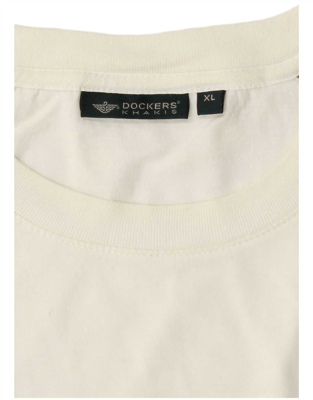 Dockers Hombre Khakis Camiseta Top XL Blanco Colorblock
