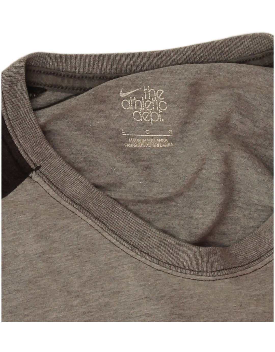 Nike Camiseta gráfica para hombre Top grande de algodón gris con bloques de color