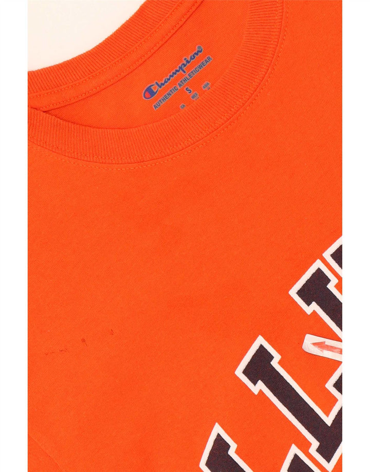 Champion Illinois Graphic Camiseta para hombre, talla pequeña, color naranja