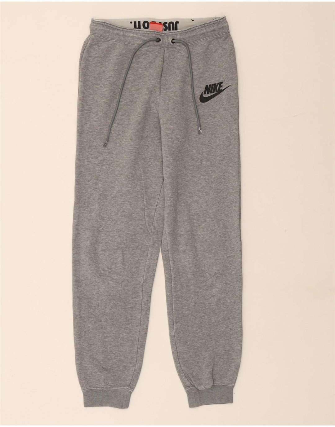NIKE Hombre Pantalones de Chándal Joggers Small Gris Algodón