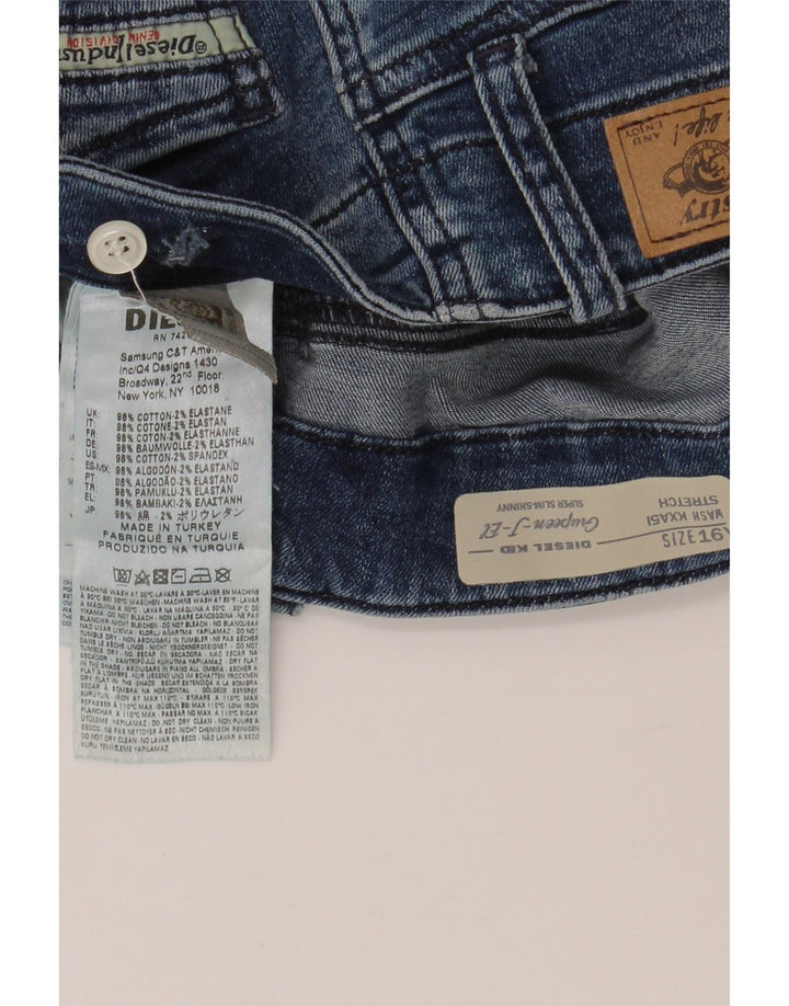 DIESEL Vaqueros pitillo super slim Grupeen-J-El para niña 15-16 años W32 L32 Azul