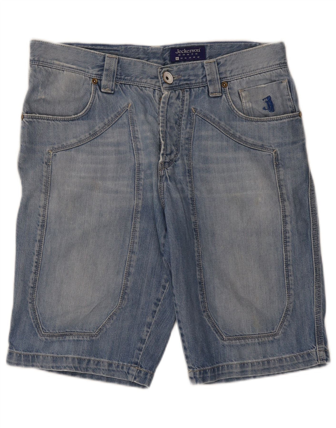 Pantalones cortos vaqueros Jeckerson para hombre W33 azul medio