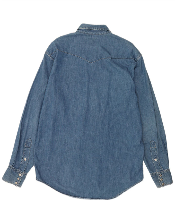 Sisley Camisa Vaquera De Algodón Azul Medio |