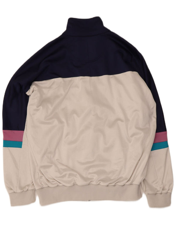Asics Mens Graphic Chándal Top Jacket IT 54 XL Azul Marino Colorblock