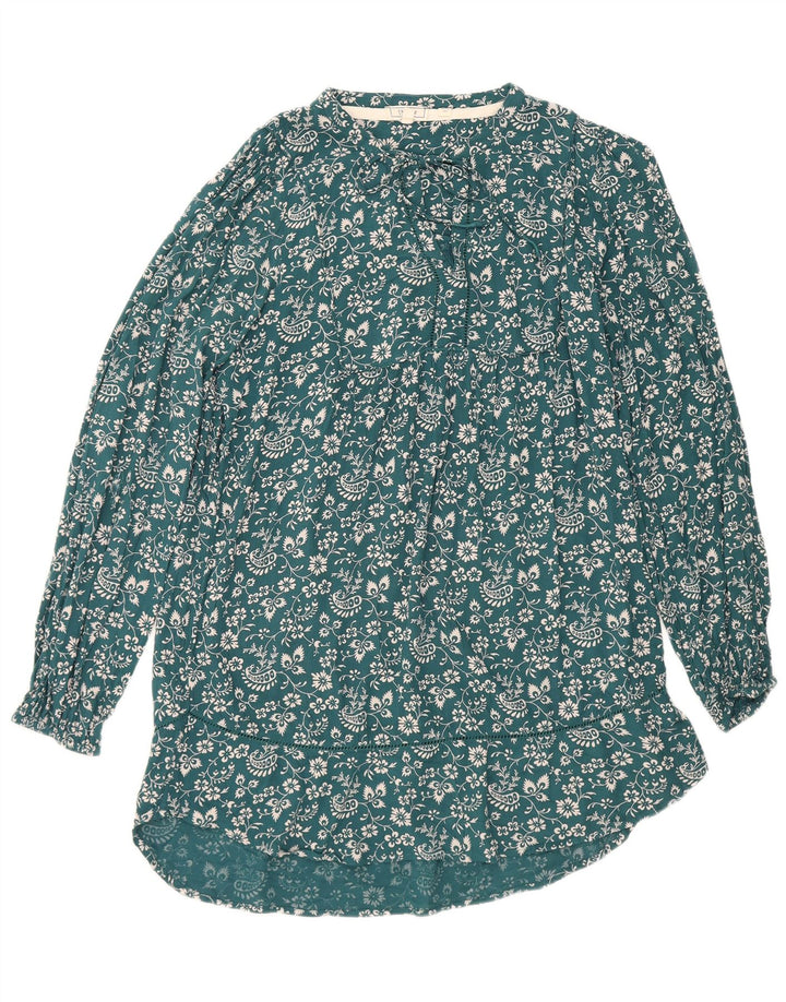 Vestido básico para mujer Fat Face UK 40 Viscosa floral azul medio