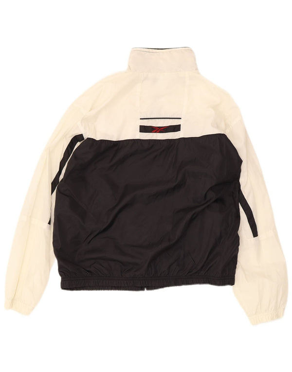 Reebok Chaqueta de chándal para mujer UK 40 Medium White Colourblock