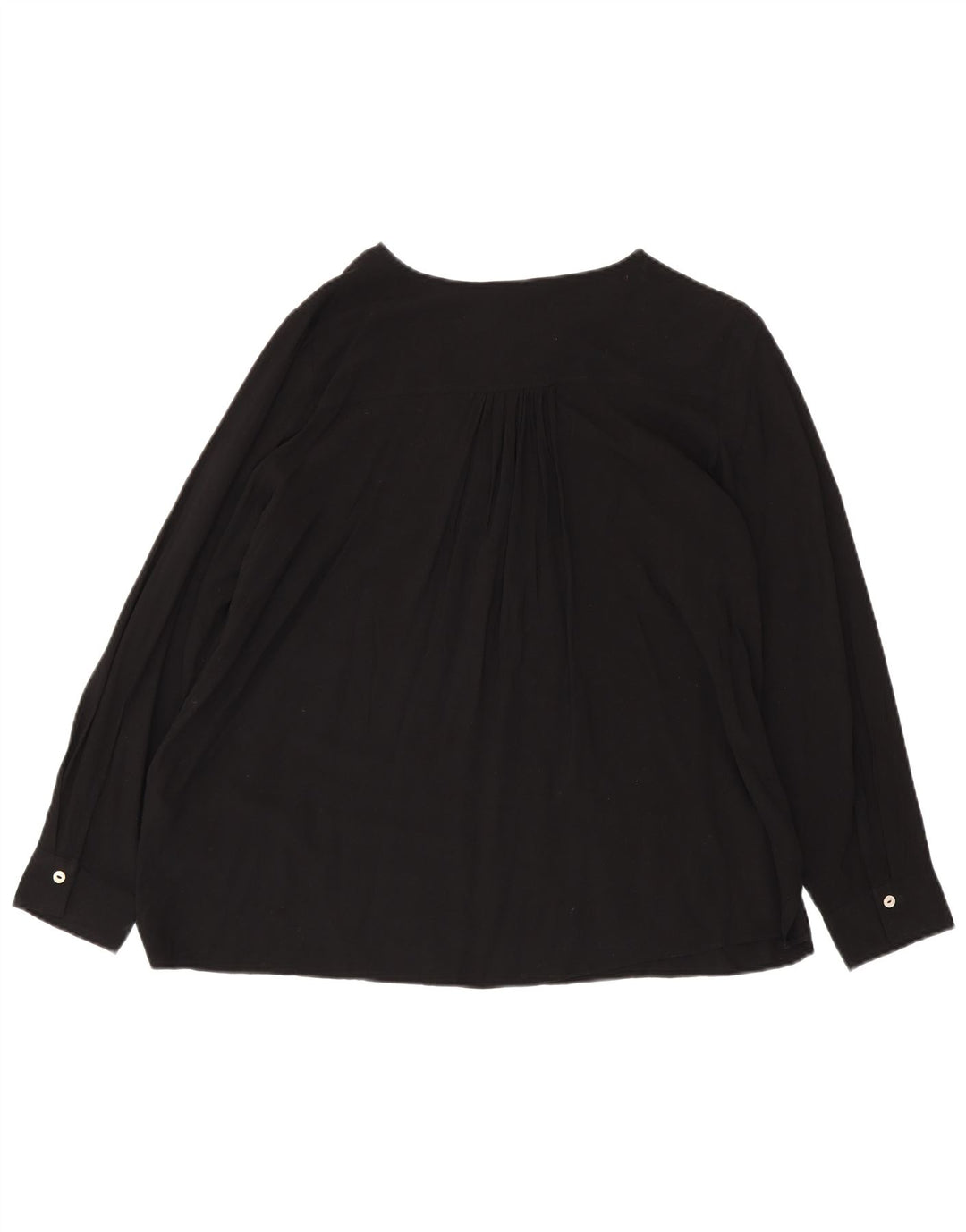 MARKS & SPENCER Blusa de manga larga para mujer UK 46 Large Viscosa negra