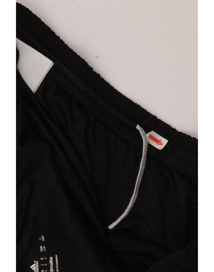Adidas Mens Climalite Sport Shorts Grande Negro Poliéster
