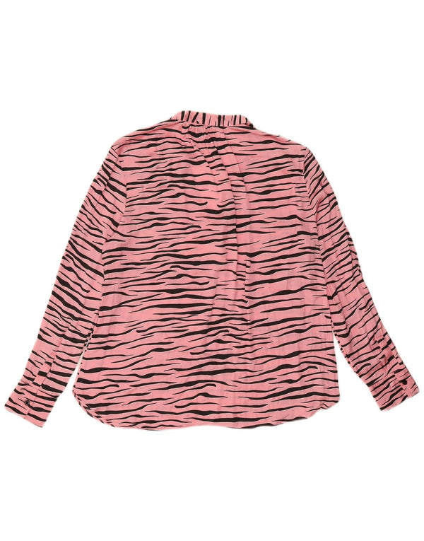 Blusa para mujer de French Connection UK 42 Estampado animal rosa mediano