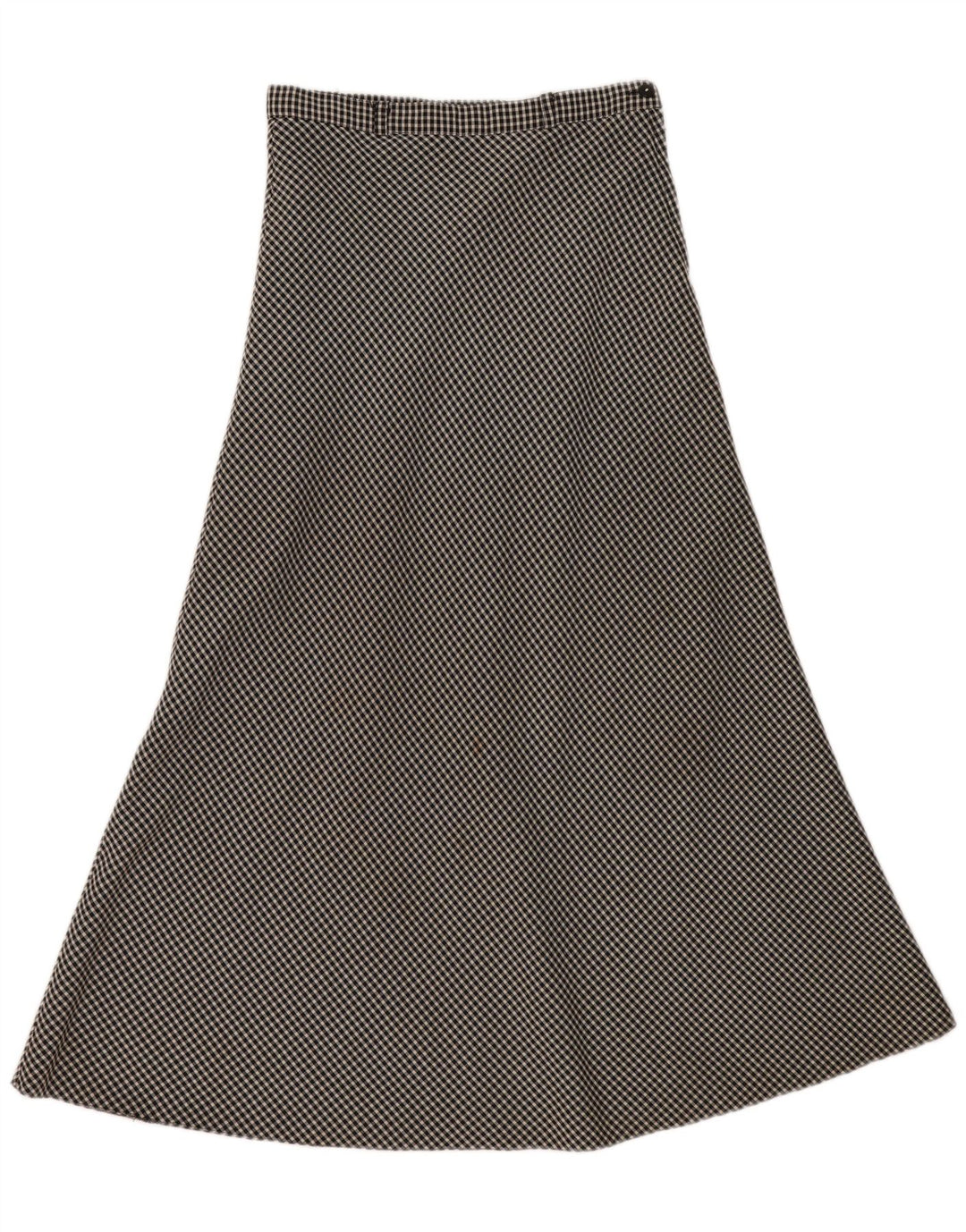 Falda midi vintage para mujer EU 40 Mediana W30 Negro Gingham