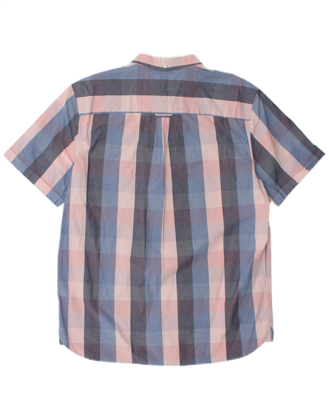 Lyle & Scott Camisa de manga corta para hombre de algodón a cuadros multicolor grande