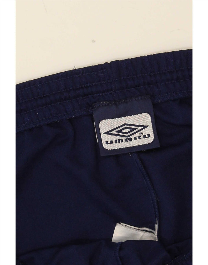 Pantalones cortos deportivos Umbro para hombre, talla grande, azul marino, a rayas
