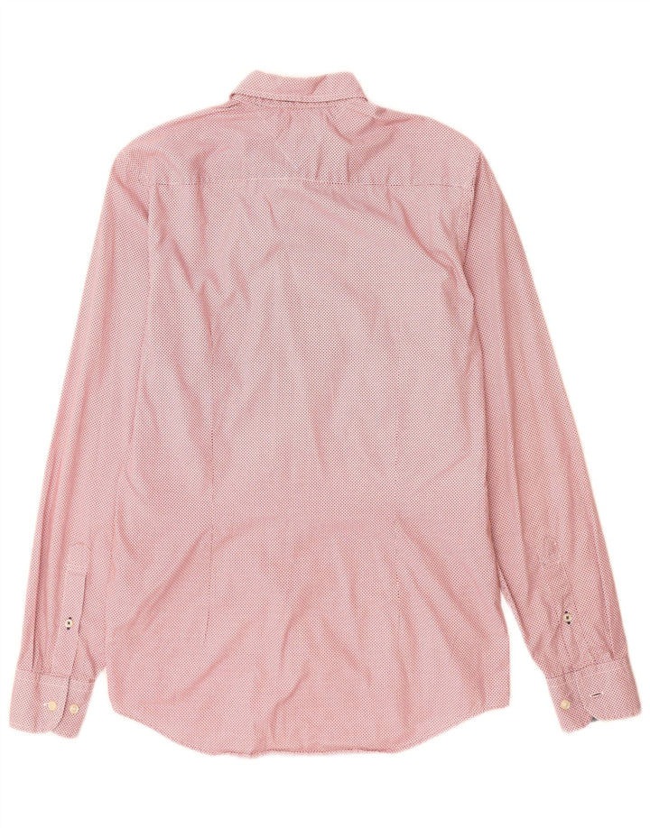 Tommy Hilfiger Camisa Slim Fit De Algodón Con Manchas Rojas Medianas