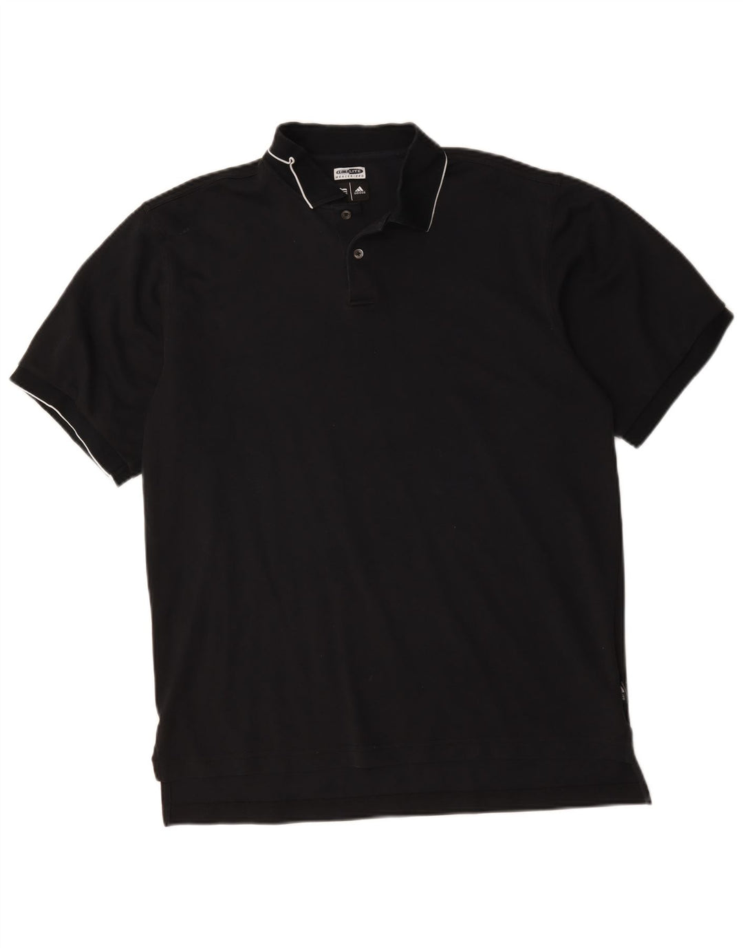 Adidas - Polo Climalite para hombre, talla grande, algodón negro