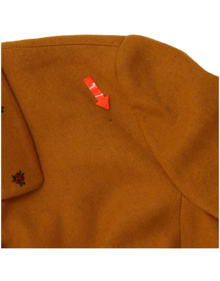 VINTAGE Chaqueta Blazer de 4 Botones para Mujer IT 38 XS Algodón Amarillo