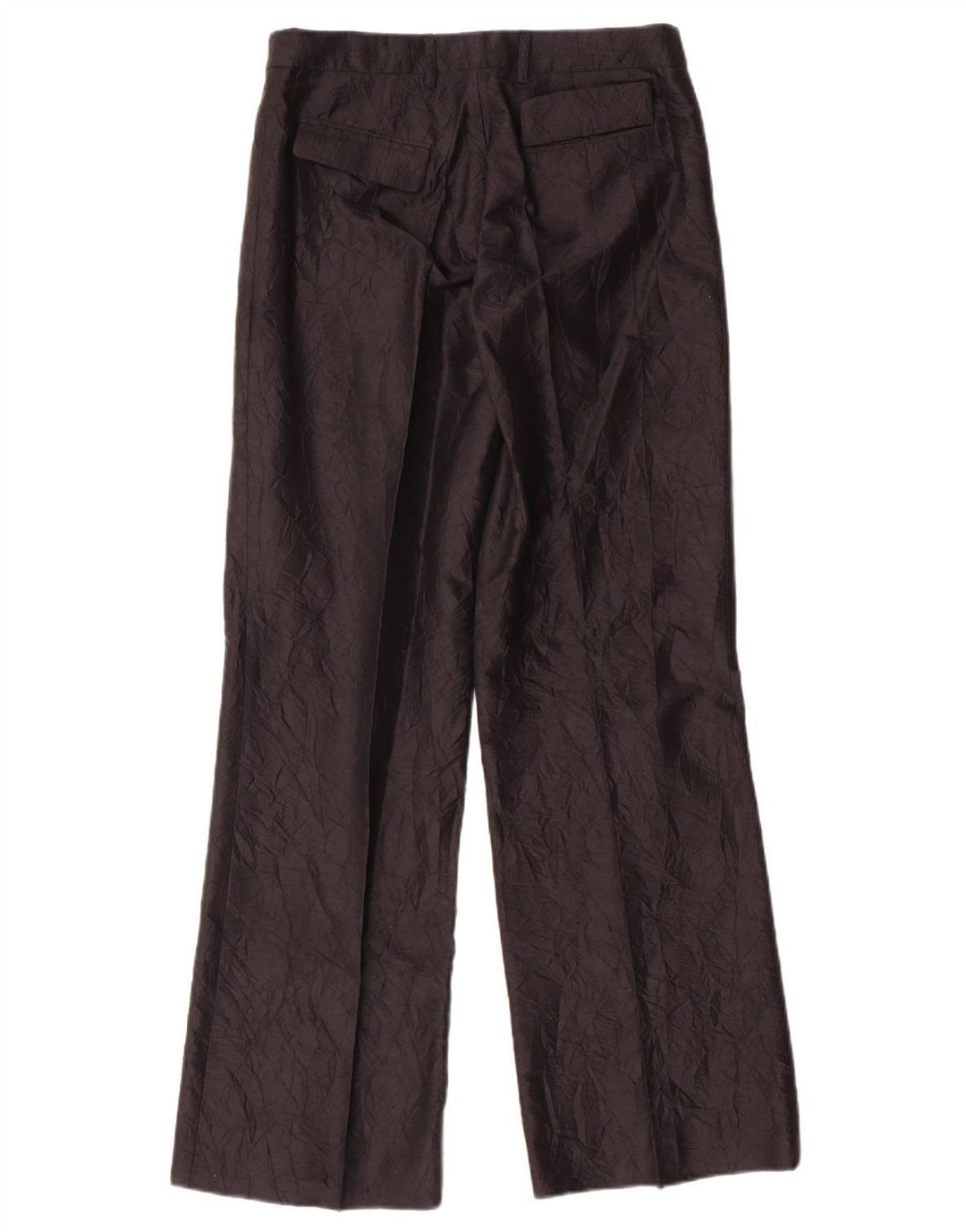 GUESS Pantalones casuales rectos para mujer IT 42 Medium W28 L32 Seda negra
