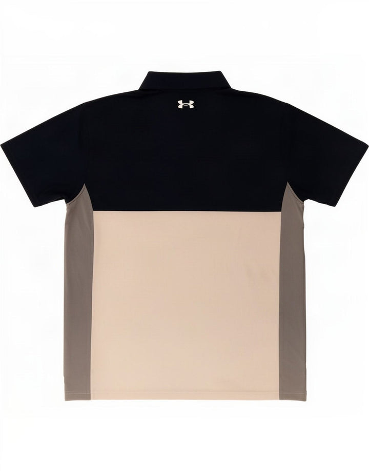 Polo Under Armour Hombre XL Azul Marino Colorblock Elastano
