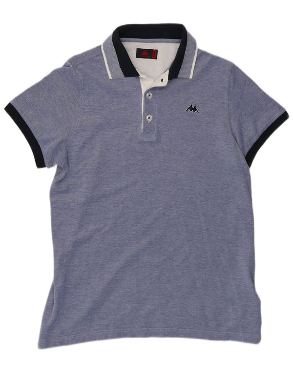 Kappa Mens Polo Shirt Medium Blue Colourblock Cotton