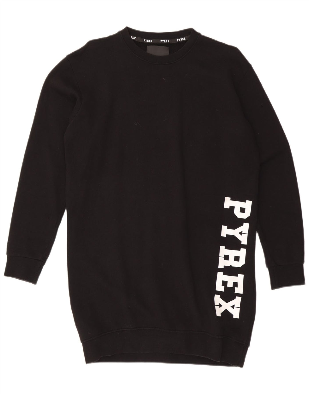 Pyrex Vestido tipo sudadera de gran tamaño para mujer Reino Unido 10 Pequeño Algodón negro