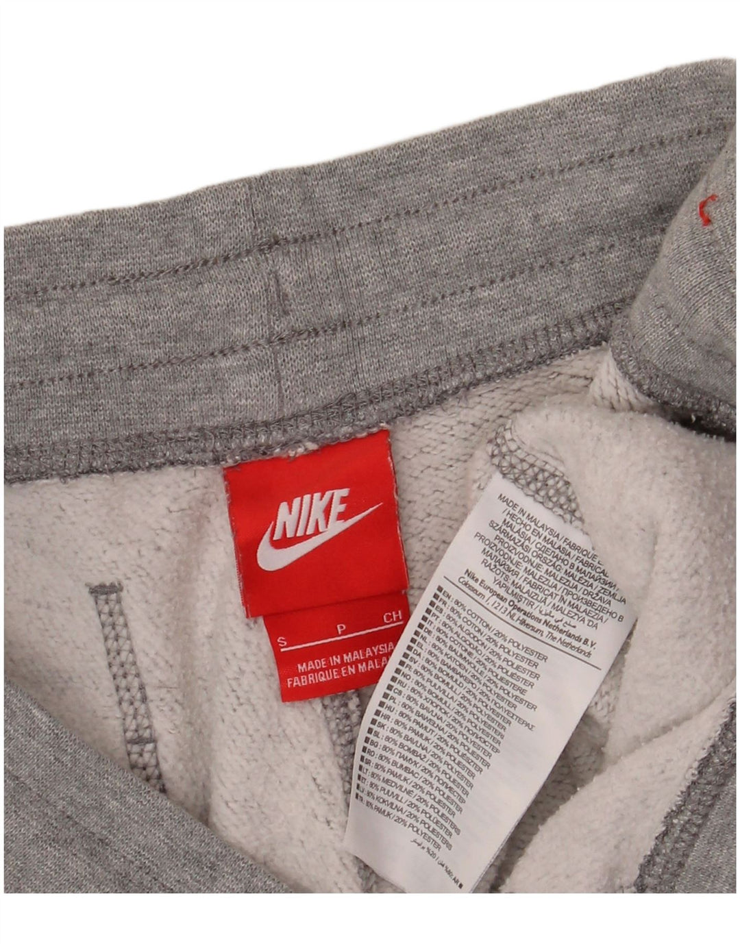 Nike Pantalones de Chándal para Hombre Joggers Small Gris Algodón