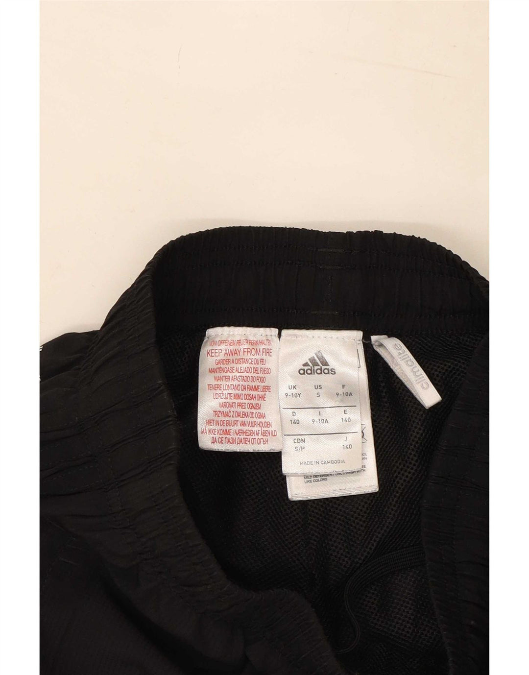 Adidas Pantalones de chándal Climalite para niños 9-10 años Negro Poliéster